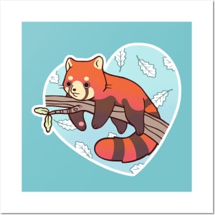 Red Panda Chill Posters and Art